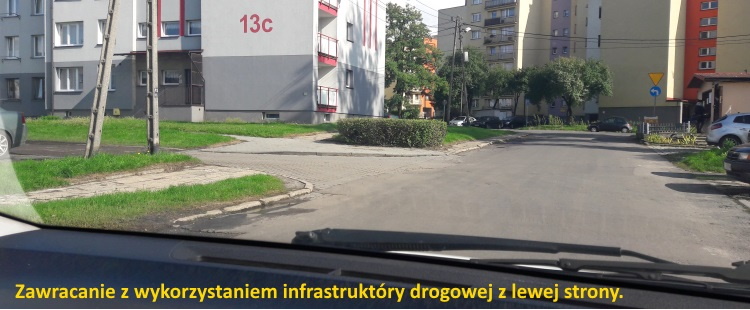 Zawracanie z wykorzystaniem infrastruktury drogowej. - Instruktor Nauki
